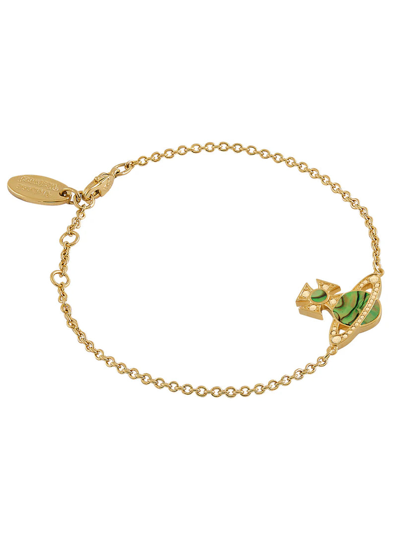 Vivienne Westwood Green Rina Bracelet Gold Plated