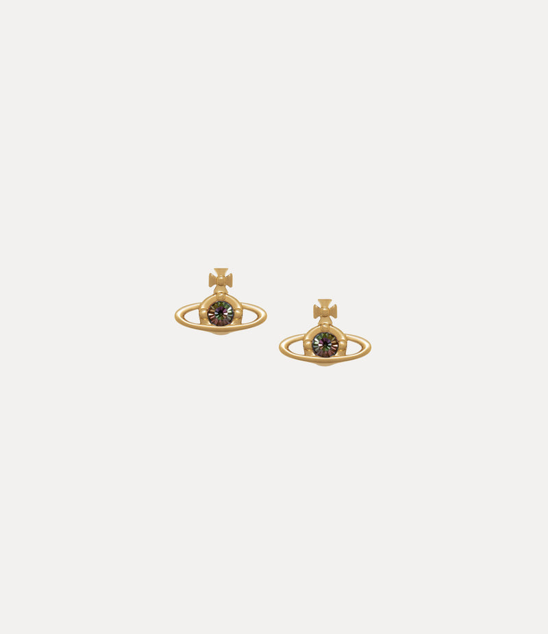 Vivienne Westwood Nano Vitrail Medium Crystal Earrings Gold Plated