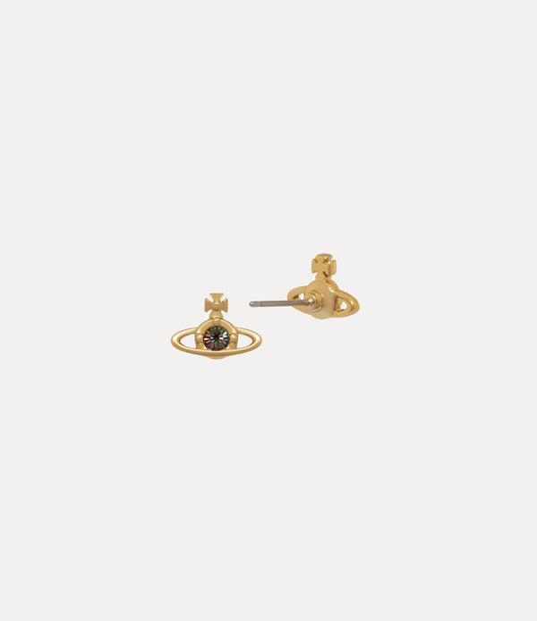 Vivienne Westwood Nano Vitrail Medium Crystal Earrings Gold Plated