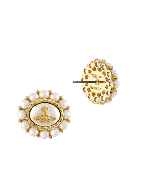 Vivienne Westwood Small Amaya Pearl Earrings Gold Plated