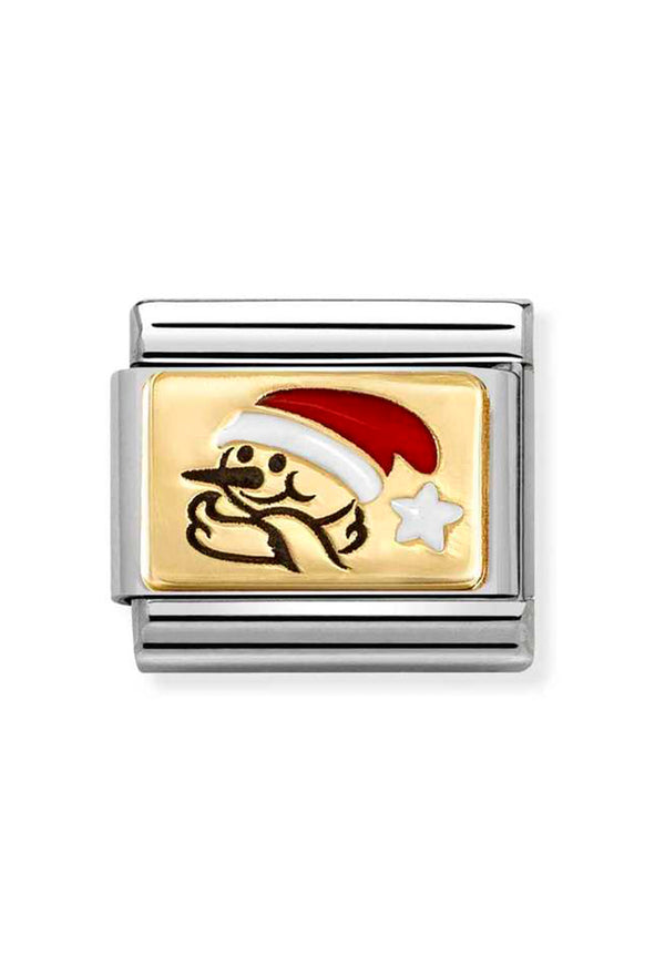 Nomination Composable Classic Plates Snowman Red Hat