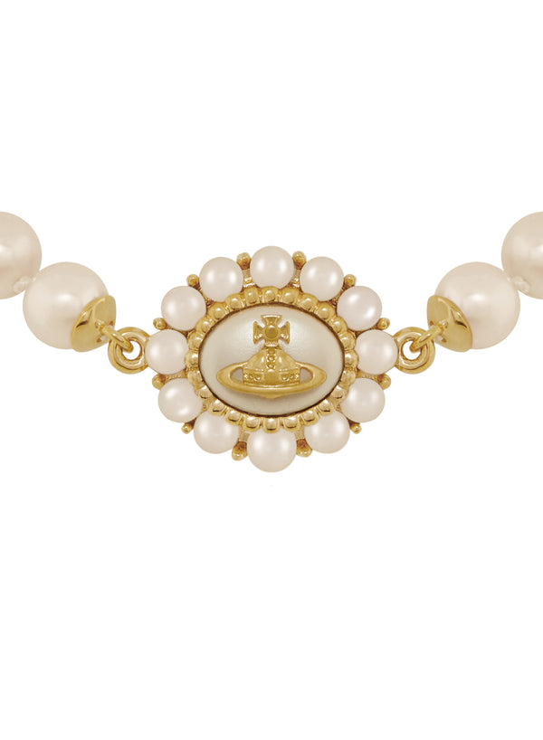 Vivienne Westwood Amaya Large Pearl Necklace Gold Plated