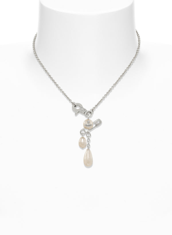 Vivienne Westwood Claude Small Necklace Platinum Plated