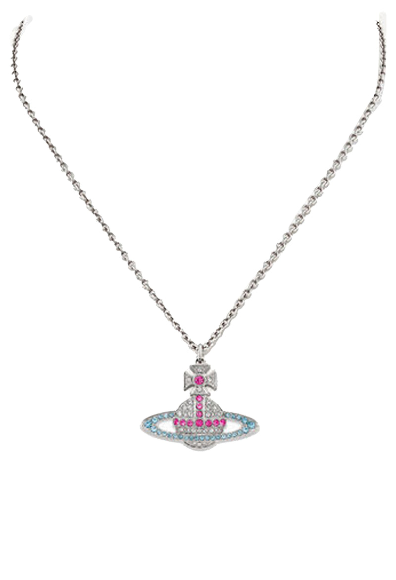 Vivienne Westwood Fuchsia Indicolite Kika Pendant Platinum Plated