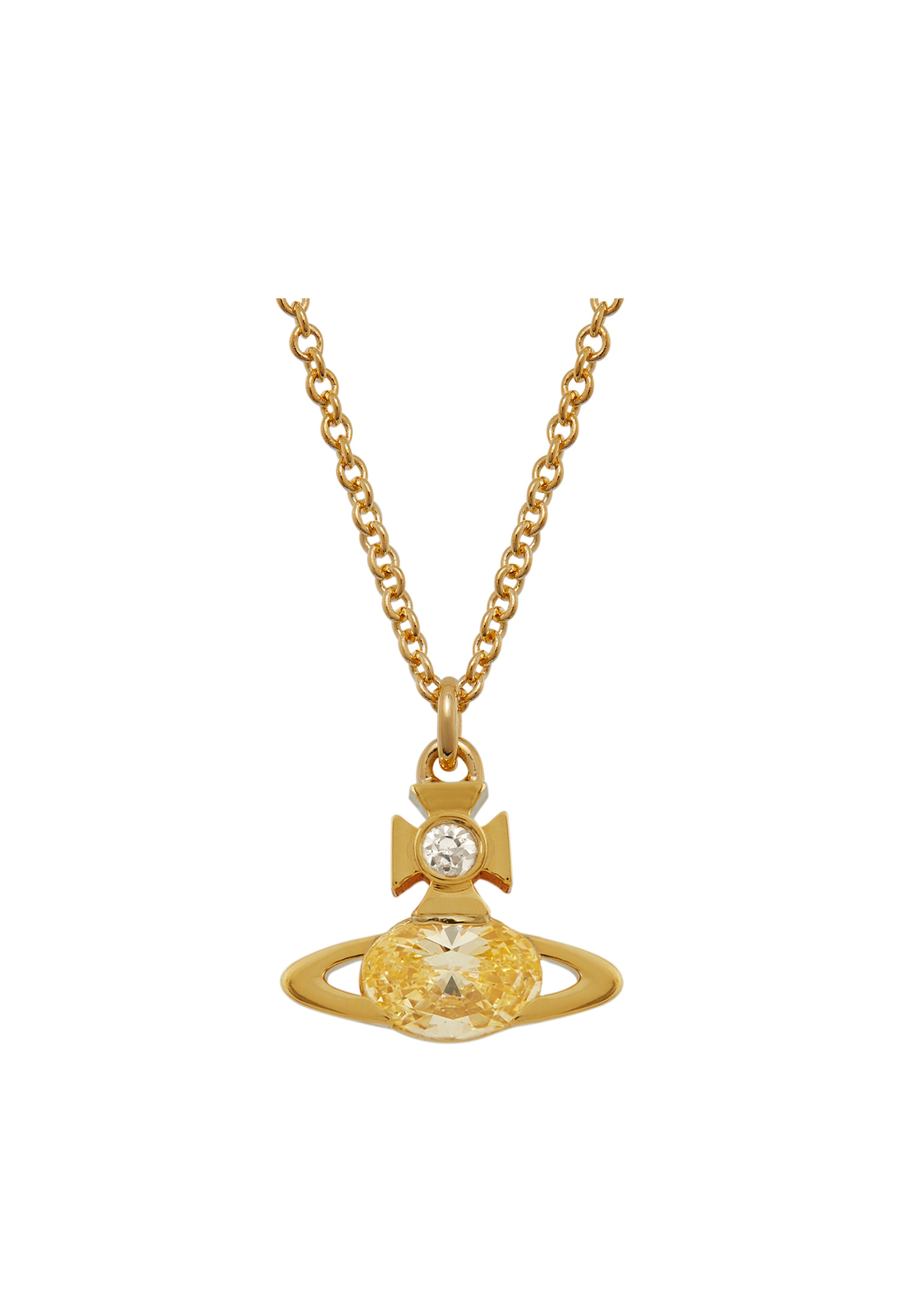 Vivienne Westwood Allie Canary Yellow Pendant Gold Plated