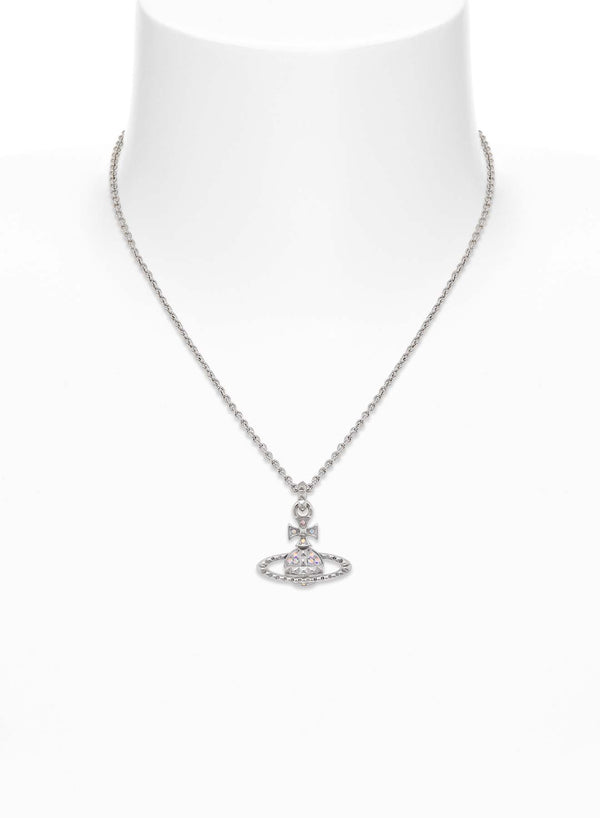 Vivienne Westwood Aurora Crystal Mayfair Bas Relief Pendant Rhodium Plated