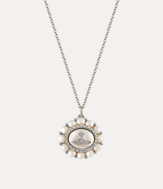 Vivienne Westwood Amaya Pearl Pendant Platinum Plated