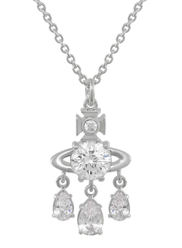 Vivienne Westwood Joaquina CZ Pendant Platinum Plated