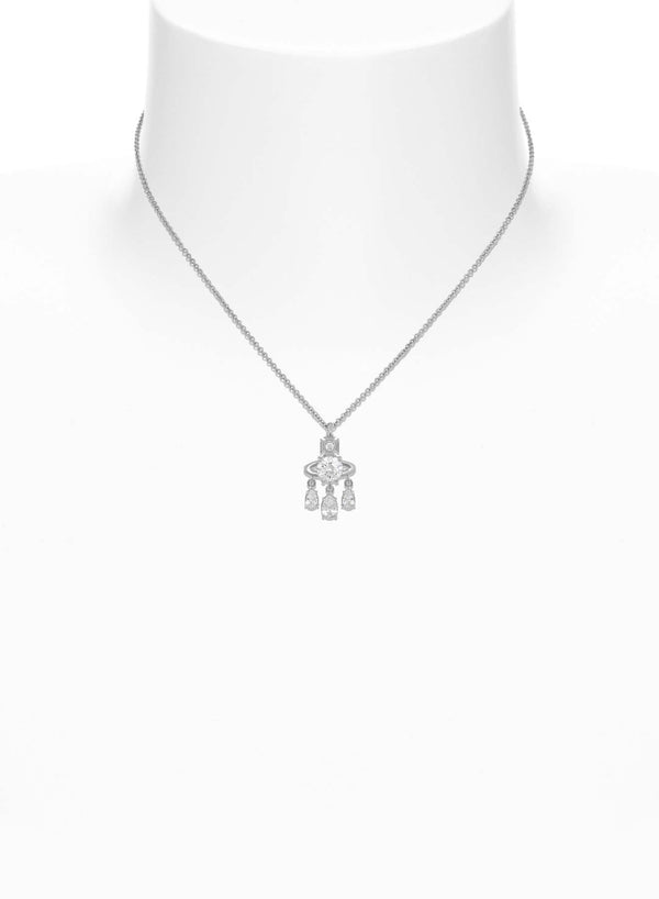 Vivienne Westwood Joaquina CZ Pendant Platinum Plated