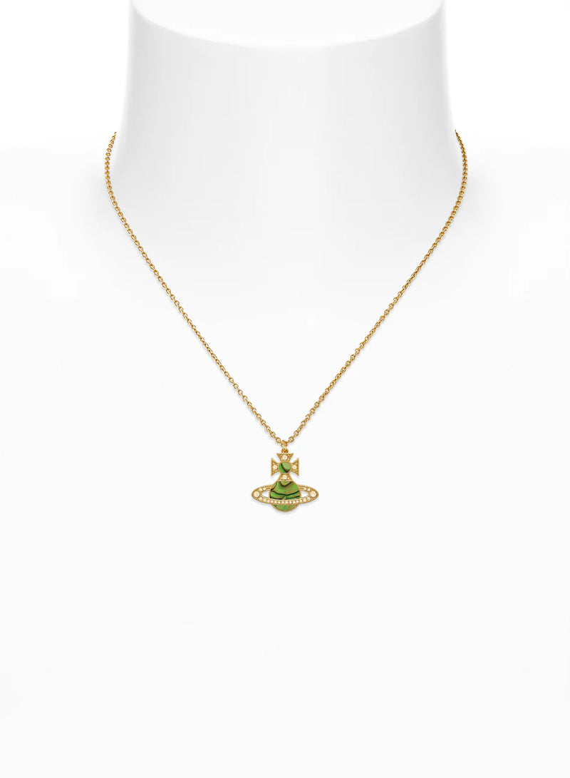 Vivienne Westwood Green Rina Pendant Gold Plated