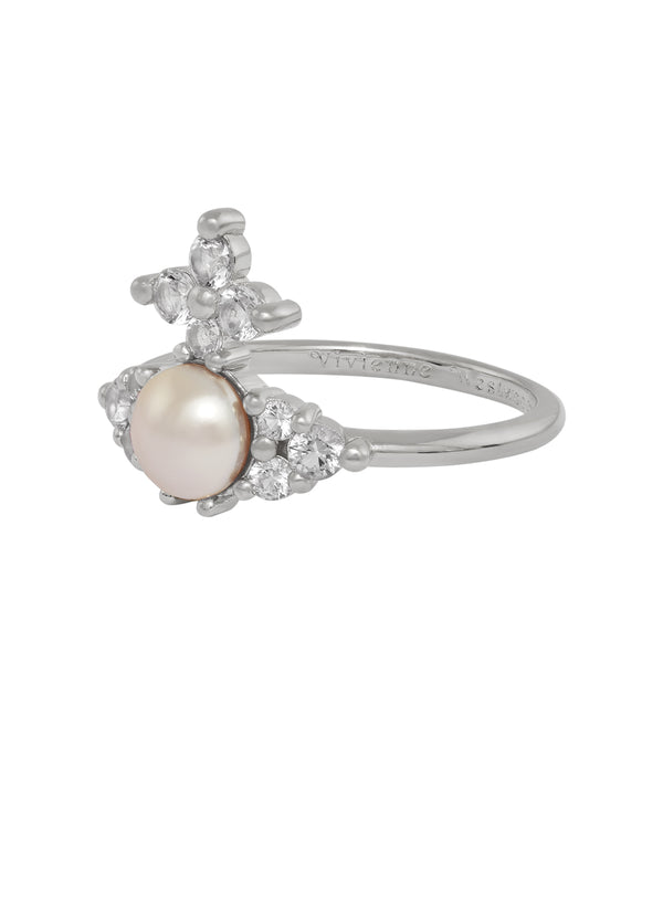 Vivienne Westwood Feodora Pearl Ring Sterling Silver