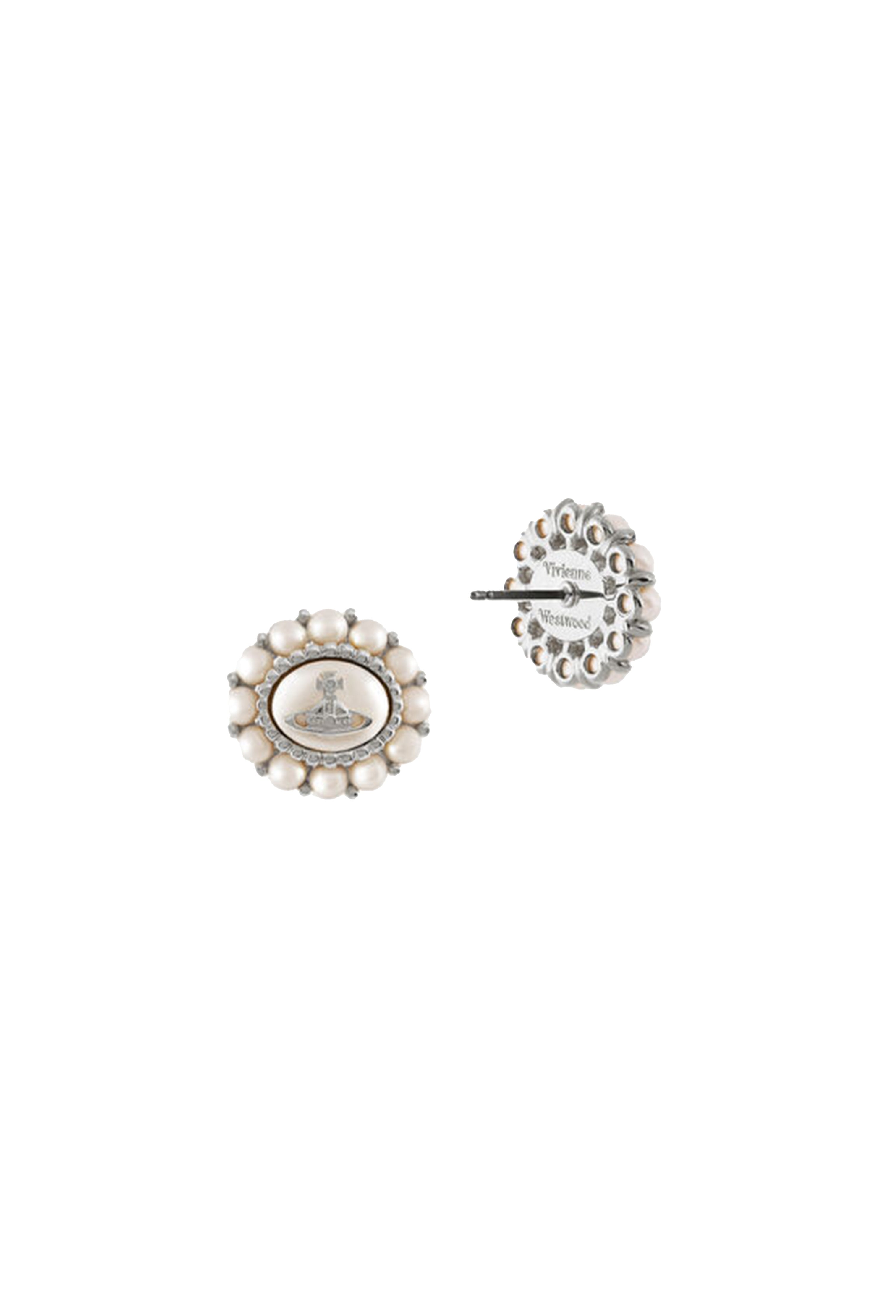 Vivienne Westwood Small Amaya Pearl Earrings Platinum Plated