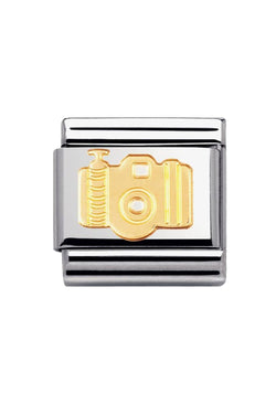 Nomination Composable Classic Link Camera in 18k gold