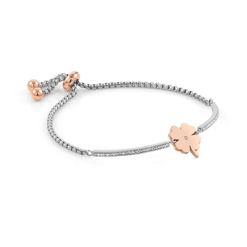 Nomination Milleluci Four Leaf Clover Bracelet Stainless Steel Rose Gold Plated PVD