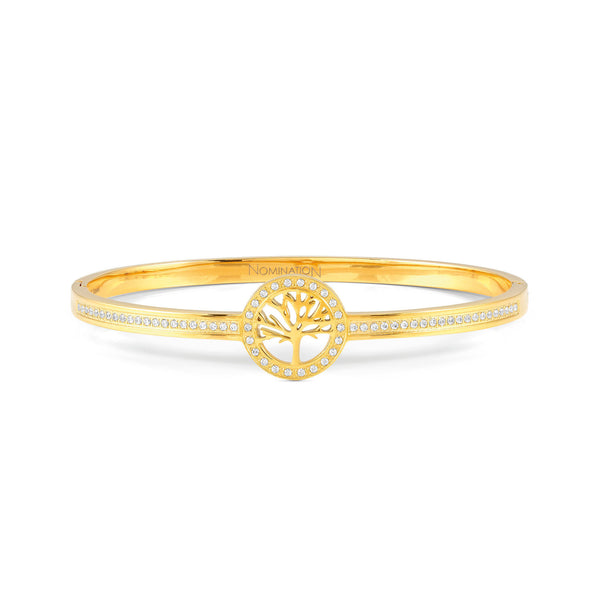 Nomination Pretty Bangles cz Tree Of Life in Gold Plated