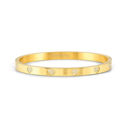 Nomination Pretty Bangles cz Pave Hearts in Gold Plated