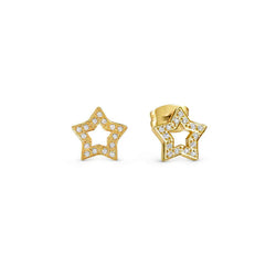 Nomination Soffio D'Amore Cubic Zirconia Star Stud Earrings Stainless Steel