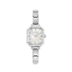 Nomination Ladies Paris Rectangular CZ Mother Of Pearl Dial Watch