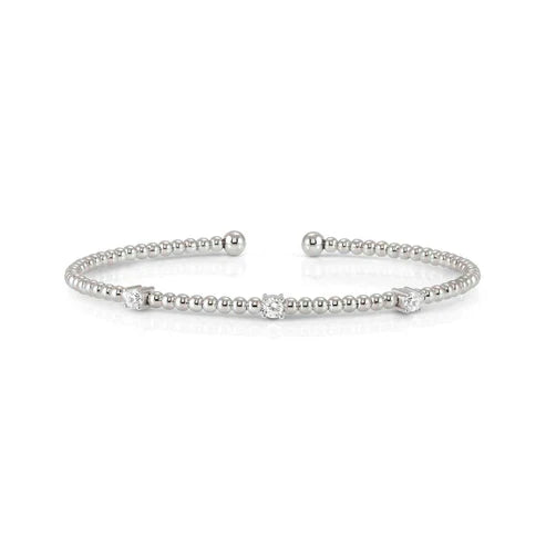 Nomination Fashion Era 3 CZ Beaded Bangle 925 Silver