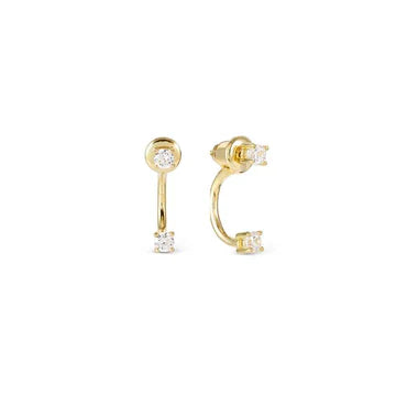 Nomination Fashion Era CZ Earring Jackets 925 Silver Gold Plated