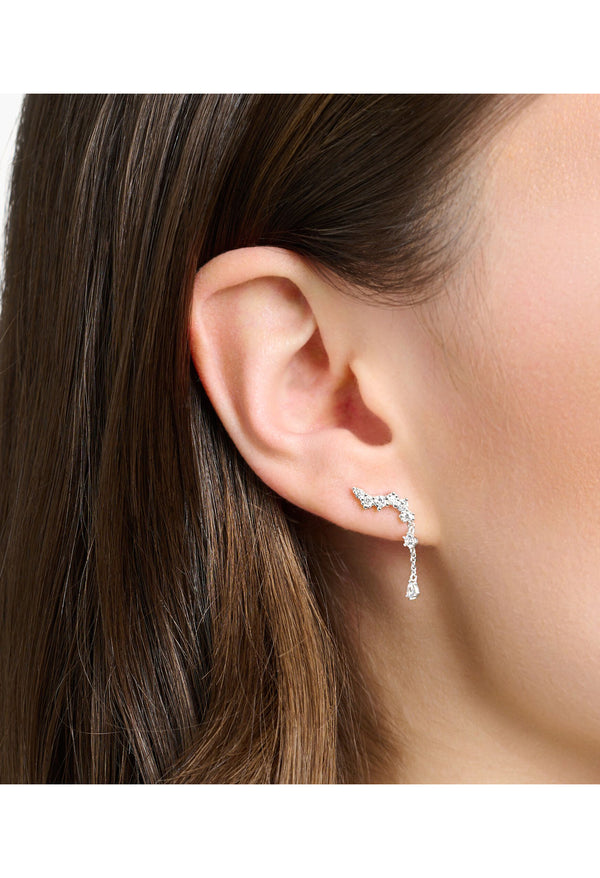 Thomas Sabo Cubic Zirconia Ear Climber with Drop Sterling Silver