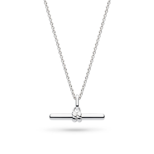 Kit Heath Marina Rope T-Bar Necklace in Silver