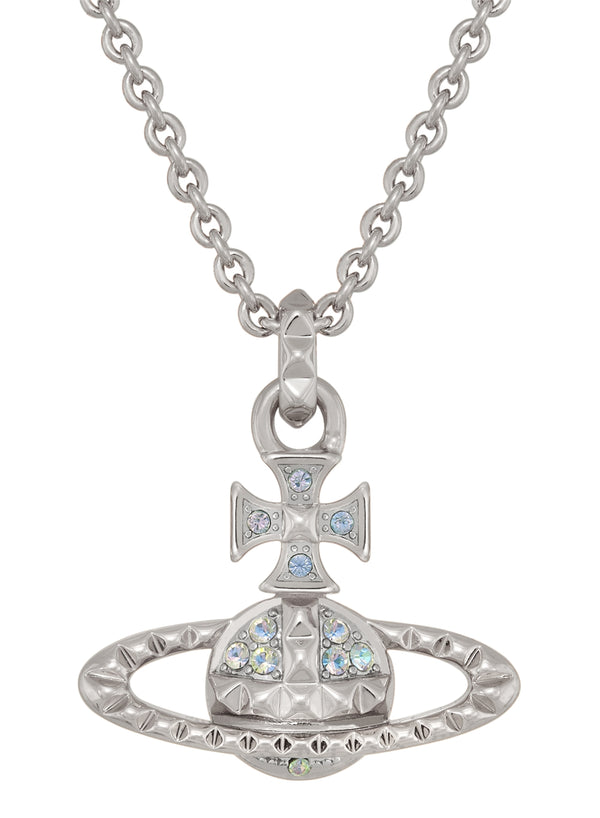 Vivienne Westwood Light Vitrail Crystal Mayfair Bas Relief Pendant Rhodium Plated