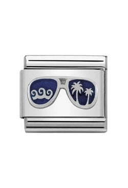 Nomination Composable Classic Link Blue Miami Sunglasses in Silver