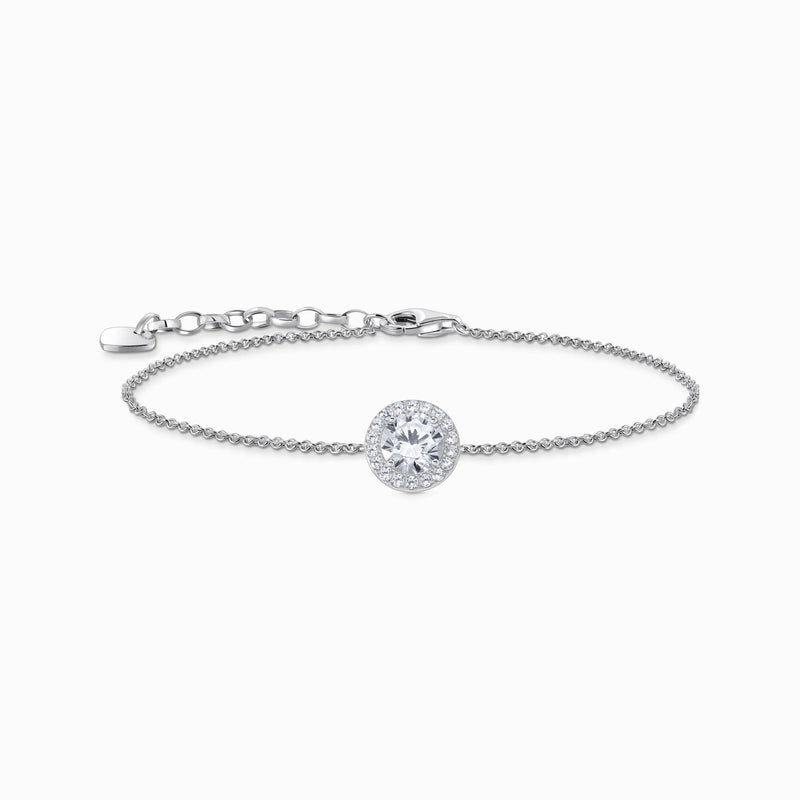 Thomas Sabo Bracelet With Cubic Zirconia Halo Setting Streling Silver