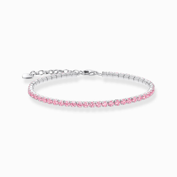 Thomas Sabo Pink Cubic Zirconia Tennis Bracelet Streling Silver