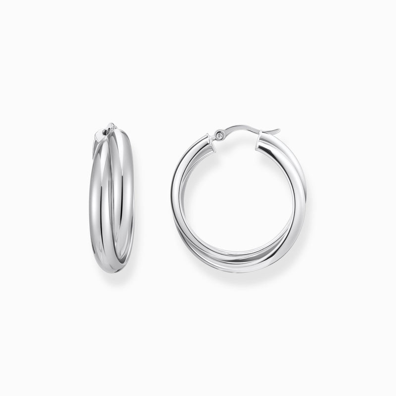 Thomas Sabo Intertwined Hoop Earrings Sterling Silver