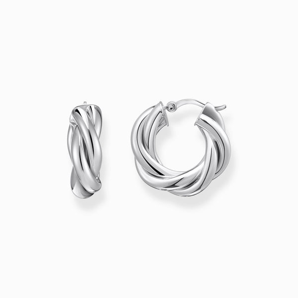 Thomas Sabo Intertwined Hoop Earrings Sterling Silver