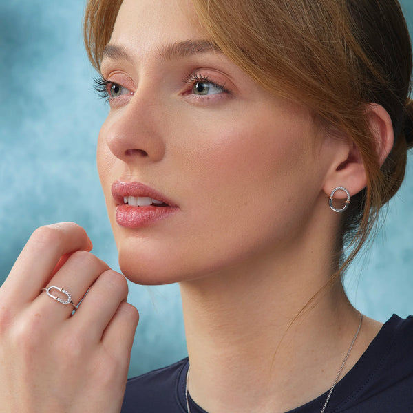 Clogau Connection Earrings In Silver