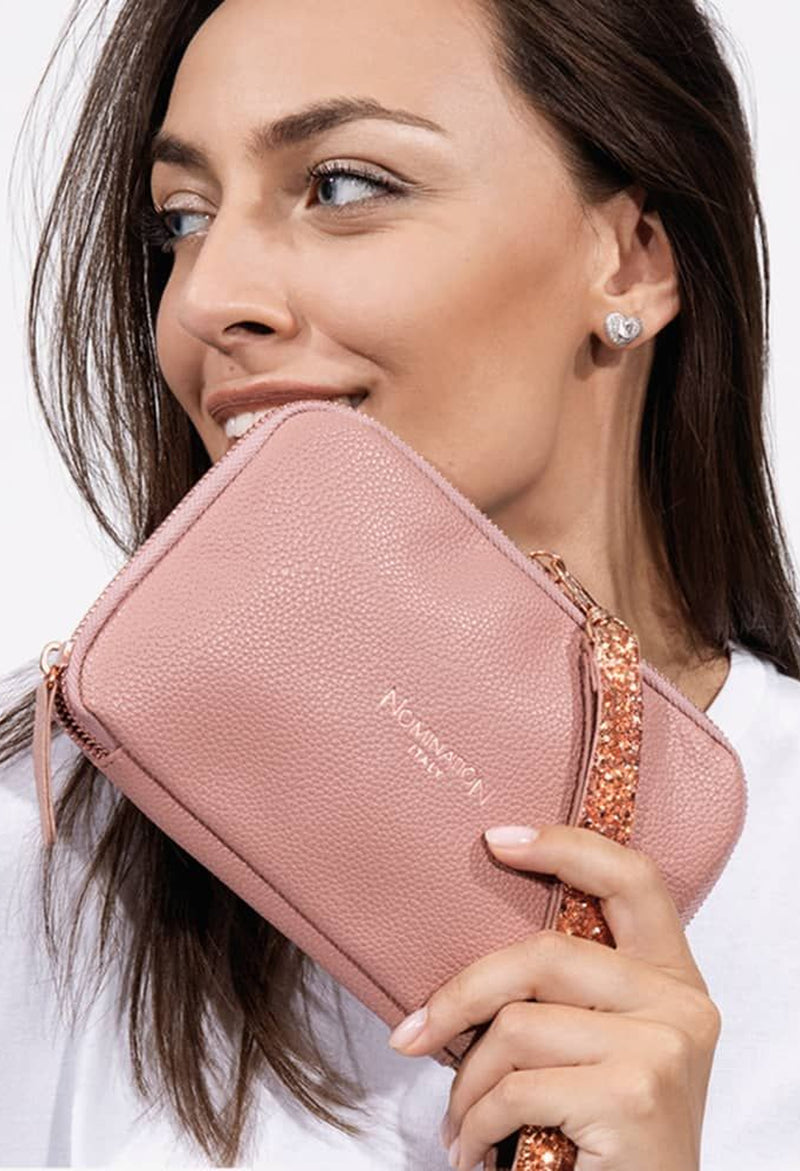 Nomination Dusty Pink Pochette Zip Clutch Bag