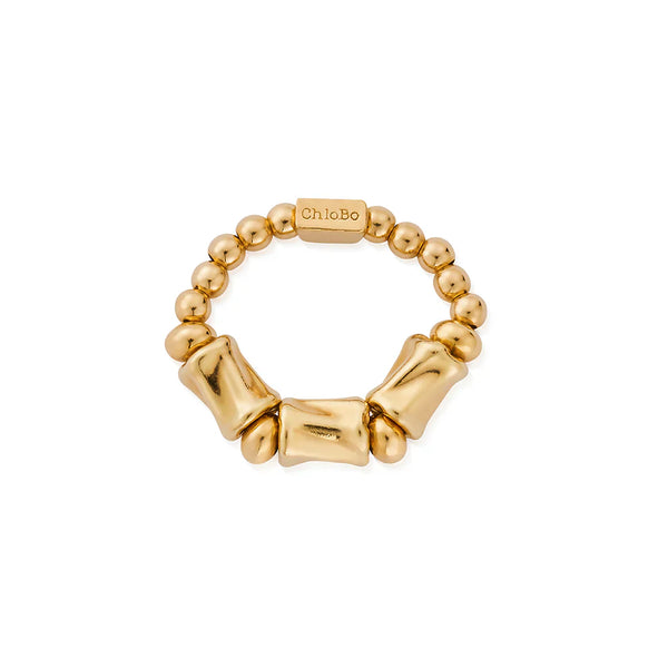 ChloBo Chunky Twist Ring Silver Gold Plated