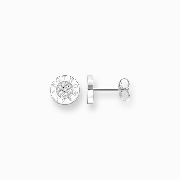 Thomas Sabo Classic Pave` Cubic Zirconia Stud Earrings Sterling Silver