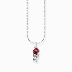 Thomas Sabo Red Rose Romance Pendant and Chain Sterling Silver