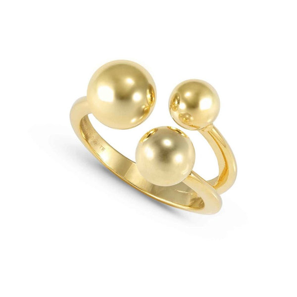 Nomination Fashion Era 3 Ball Open Ring 925 Silver Gold Plated