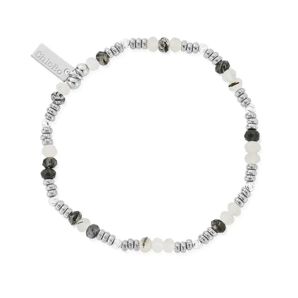 ChloBo Stone Of Empowerment Black Rutilated Quartz Bracelet Silver