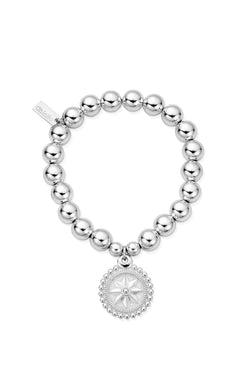 ChloBo Medium Ball Bobble Compass Bracelet Silver