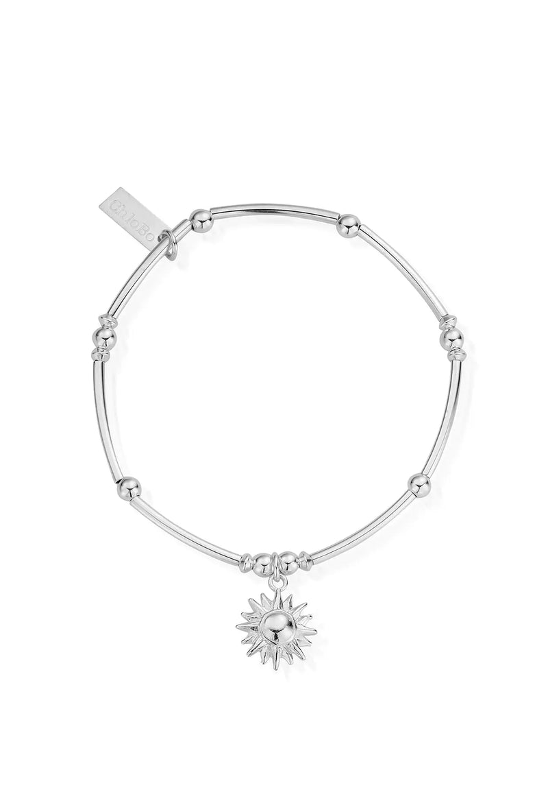 ChloBo Mini Noodle Ball Sun Bracelet in Silver