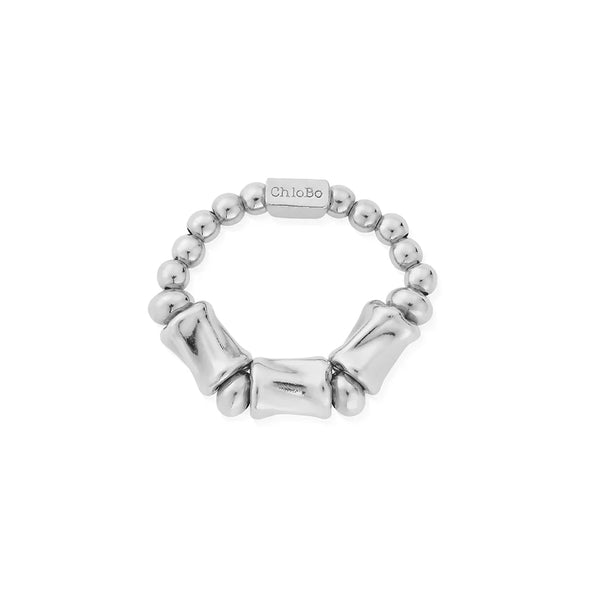 ChloBo Chunky Twist Ring Silver