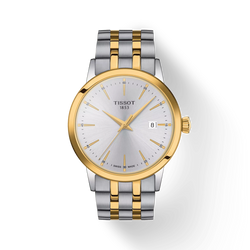 Mens Tissot Classic Dream Silver Baton Dial  Bracelet Watch Stainless Steel/Gold Plated