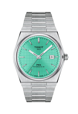 Gents Tissot PRX Powermatic 80 Green Dial Stainless Steel Bracelet Watch