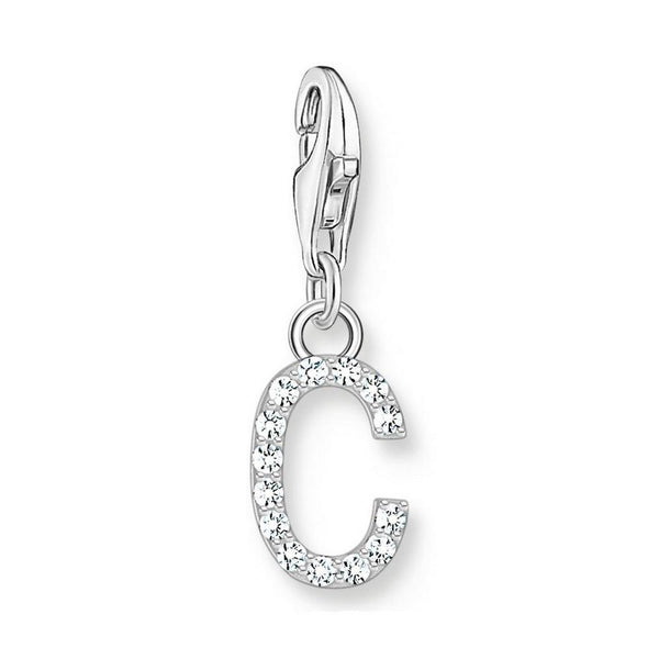 Thomas Sabo Cubic Zirconia Letter C Charm Silver