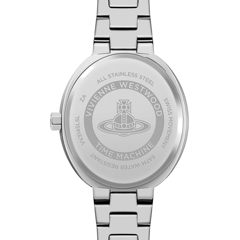 Vivienne Westwood Ladies Armour Silver Dial Bracelet Watch Stainless Steel