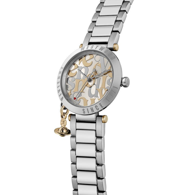 Vivienne Westwood Ladies Orb Logomania Bracelet Watch Stainless Steel