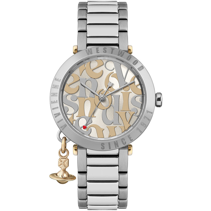 Vivienne Westwood Ladies Orb Logomania Bracelet Watch Stainless Steel