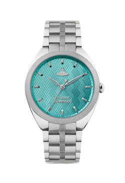 Vivienne Westwood Ladies The Mews Turquoise Dial Watch Stainless Steel