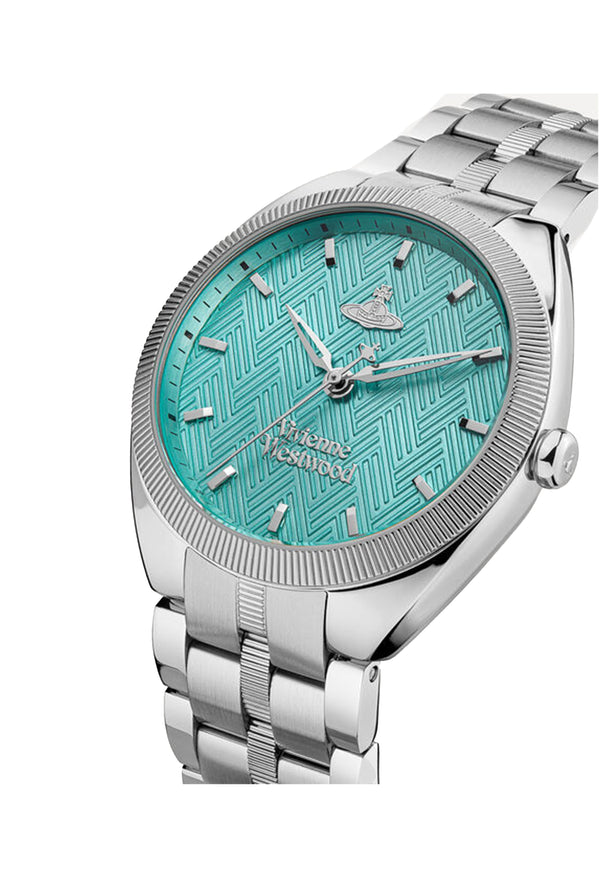 Vivienne Westwood Ladies The Mews Turquoise Dial Watch Stainless Steel